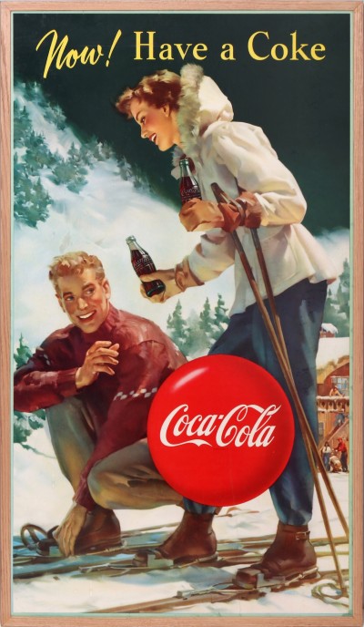 En vente :  DRINK COCA-COLA  NOW HAVE A COKE  ! Skiers