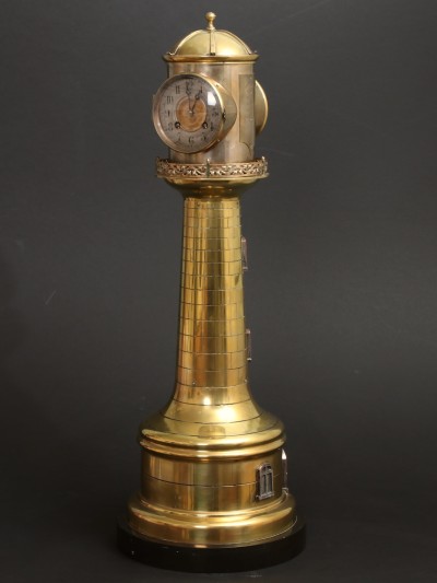 En vente :  HORLOGE PENDULE MYSTERIEUSE PHARE LIGHTHOUSE  BAROMETRE par GUILMET André Romain