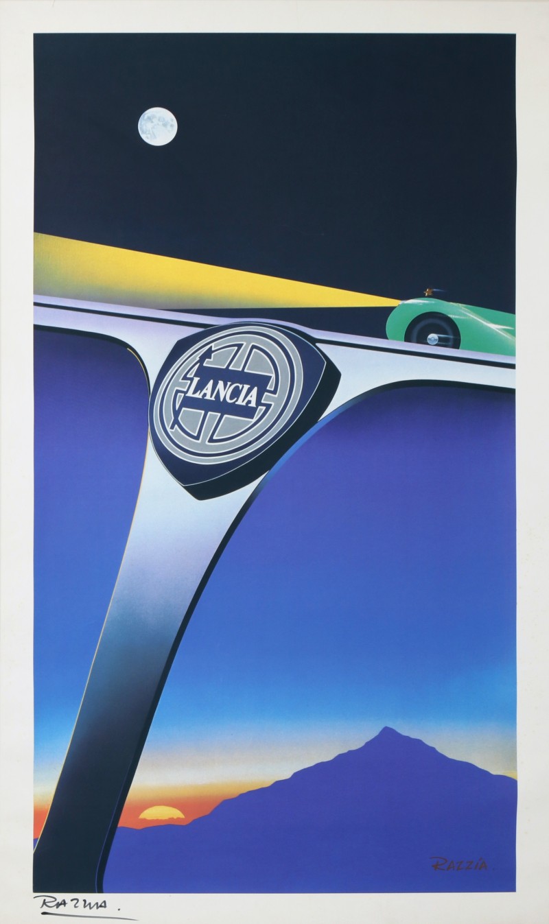 En vente :  LANCIA AUTOMOBILES  1ere EDITION  CONTRE SIGNEE BAS GAUCHE