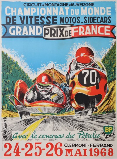 En vente :  GRAND PRIX DE FRANCE CHAMPIONAT DU MONDE DE VITESSE MOTOS-SIDECARS  Circuit de Montagne d'Auvergne