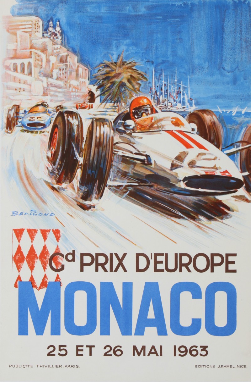 En vente :  GD PRIX D'EUROPE MONACO 1963