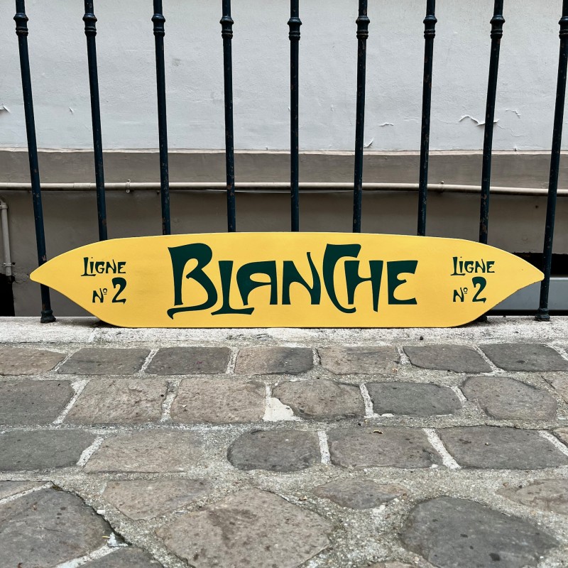 En vente :  PLAQUE DE STATION MÉTROPOLITAINE PARISIEN 
