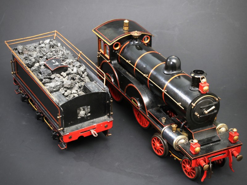 En vente :  LOCOMOTIVE A VAPEUR BING ET SON TENDER   ECARTEMENT I