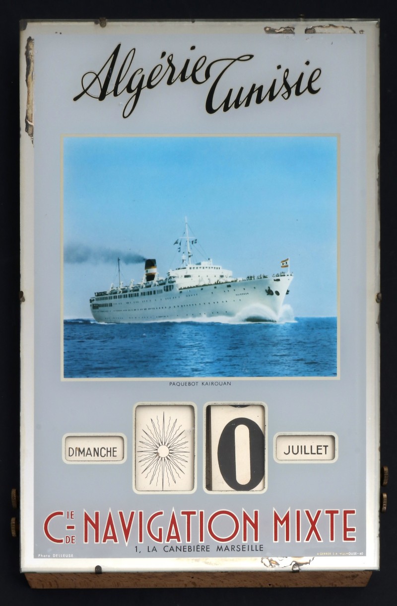 En vente :  CALENDRIER PERPETUEL Cie NAVIGATION MIXTE ALGERIE TUNISIE