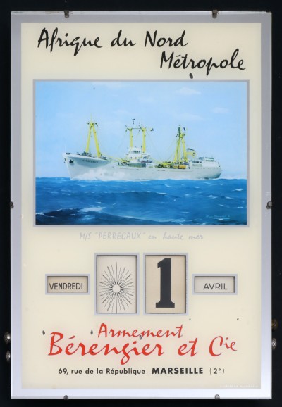 En vente :  CALENDRIER PERPETUEL ARMEMENT BERENGIER ET Cie Afrique du Nord et Metropole