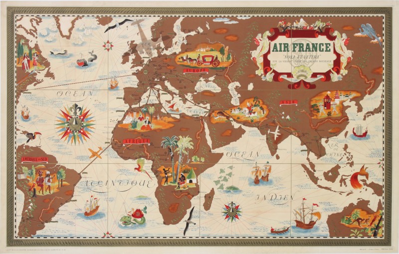 En vente :  AIR FRANCE PLANISPHERE NOVA ET VETERA
