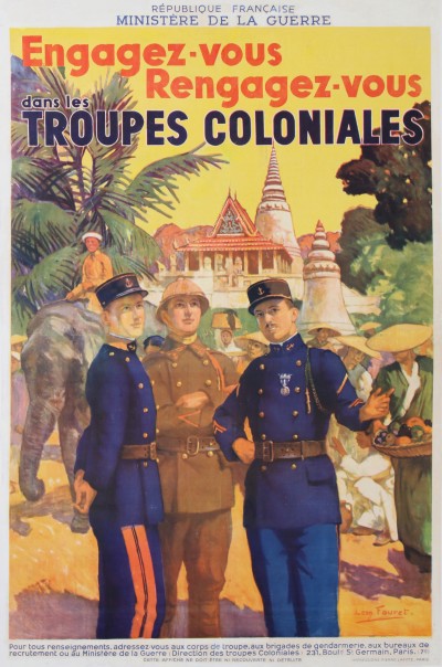 En vente :  ENGAGEZ VOUS RENGAGEZ VOUS DANS LES TROUPES COLONIALES MINISTERE DE LA GUERRE