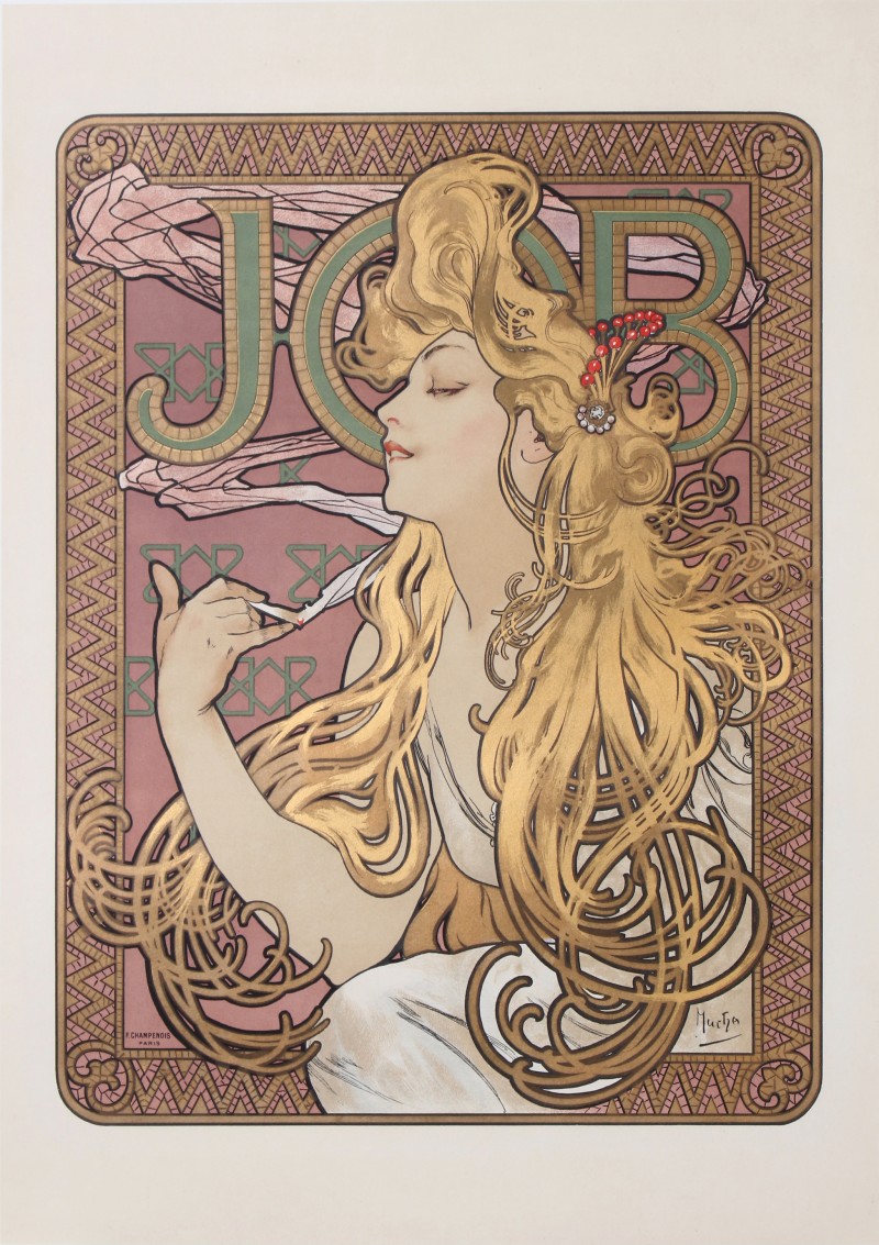 En vente :  MUCHA PAPIER A CIGARETTE JOB
