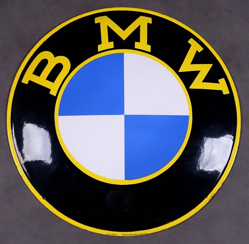 En vente :  BMW  PLAQUE ÉMAILLÉE avant guerre