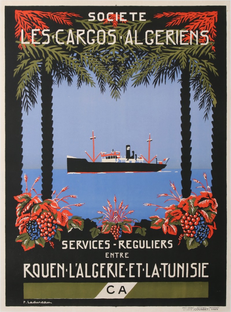En vente :  SOCIETE LES CARGOS ALGERIENS SERVICES REGULIERS ENTRE ROUEN L ALGERIE ET LA TUNISIE
