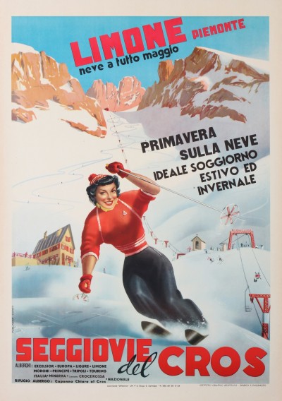 En vente :  LIMONE PIEMONTE SEGGIOVIE DEL CRO - SKI - ITALIA - WINTER SPORT