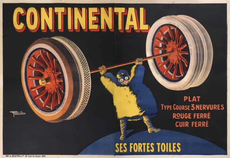 En vente :  PNEUS CONTINENTAL SES FORTES TOILES ROUGE FERRÉ CUIR FERRÉ
