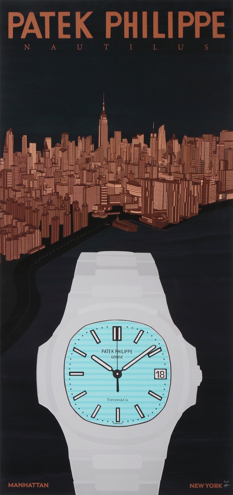 En vente :  PATEK PHILIPPE NAUTILUS TIFFANY 5711/1A-018 MANHATTAN NEW YORK Edition Limited
