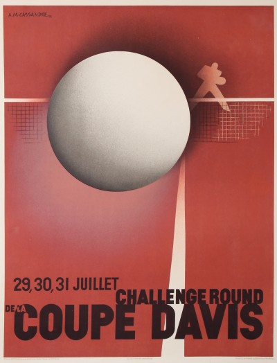 En vente :  AFFICHE TOURNOI COUPE DAVIS - CHALLENGE ROUND SECOND EDITION