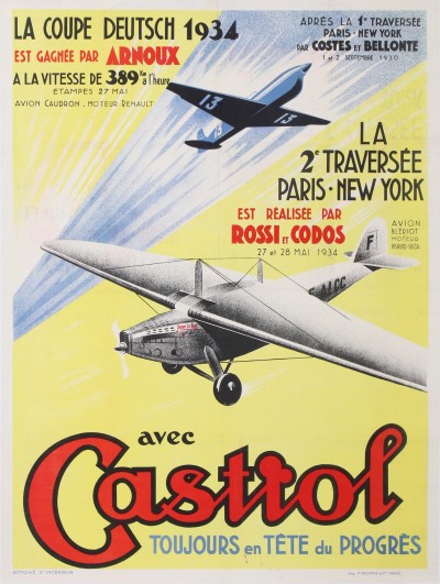 En vente :  CASTROL TOUJOURS EN TETE DU PROGRES  COUPE DEUTSCH -2e TRAVERSEE DE NEW YORK