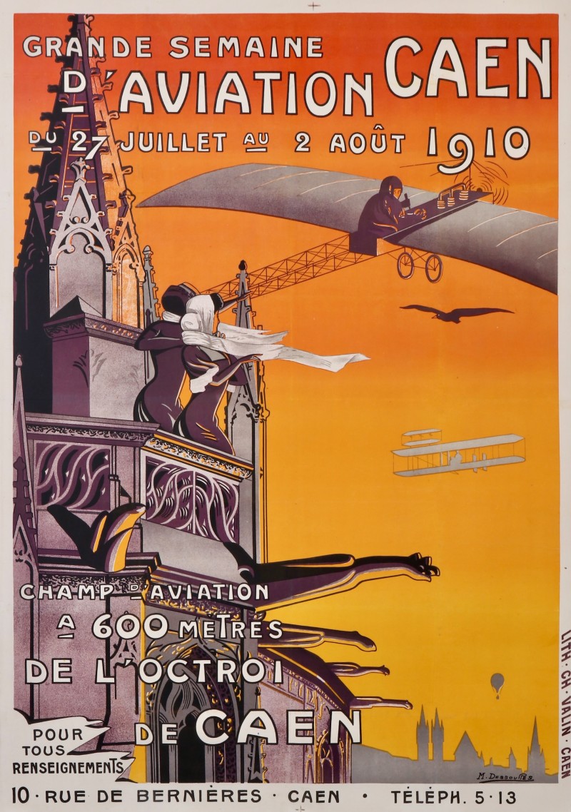 En vente :  GRANDE SEMAINE D'AVIATION CAEN // DU 27 JUILLET AU 2 AOUT 1910 CHAMP AVIATION A 600 METRES DE L'OCTROI DE CAEN
