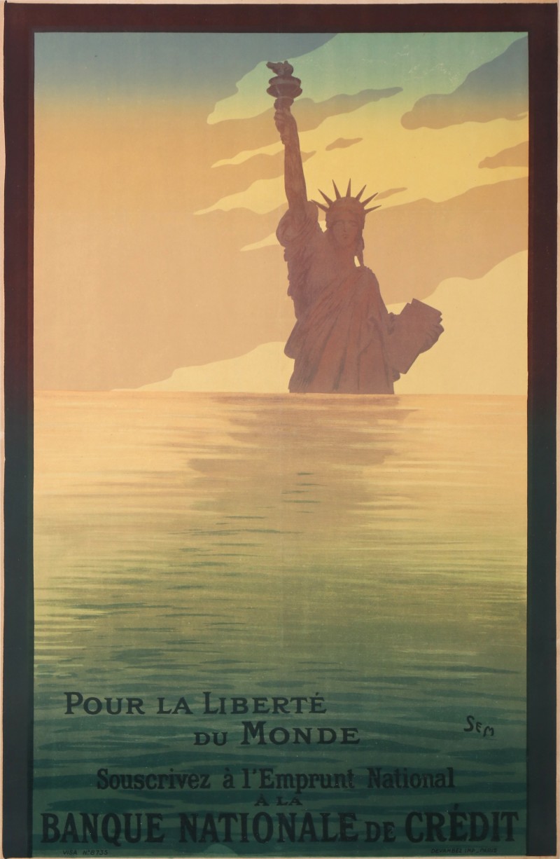 En vente :  STATUE DE LA LIBERTE - POUR LA LIBERTÉ DU MONDE SOUSCRIVEZ A L EMPRUNT NATIONAL A LA BANQUE NATIONAL DE CREDIT