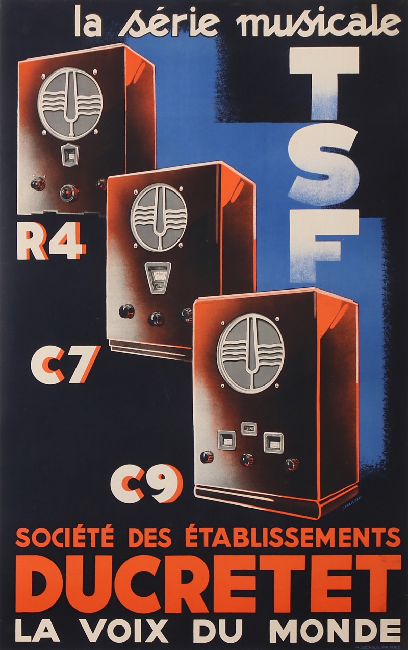 En vente :  DUCRETET TSF LA VOIX DU MONDE LA SERIE MUSICALE R4 C7 C9