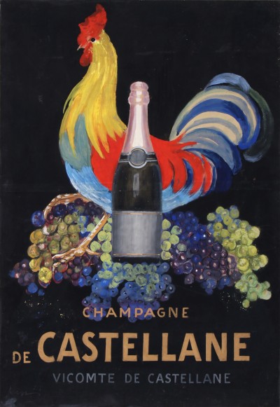 En vente :  CHAMPAGNE DE CASTELLANE VICOMTE DE CASTELLANE  PROJET ORIGINALE par LEONETTO CAPPIELLO