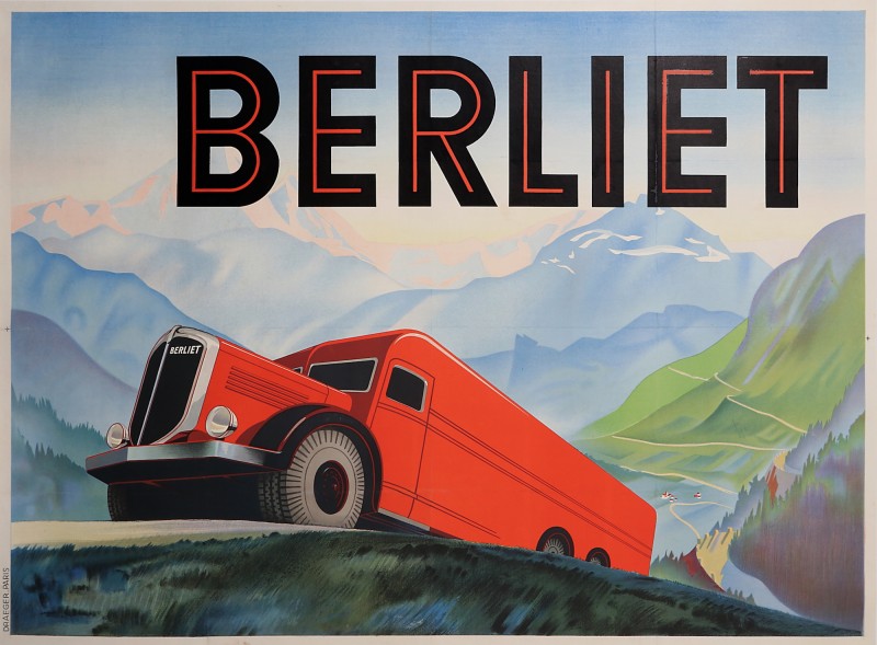 En vente :  BERLIET CAMION ROUGE GDR 4T