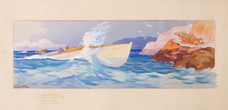 En vente :  CHANTECLER - MOTEUR BRASIER COQUE DESPUJOLS - CHAMPION DE LA MER 1909