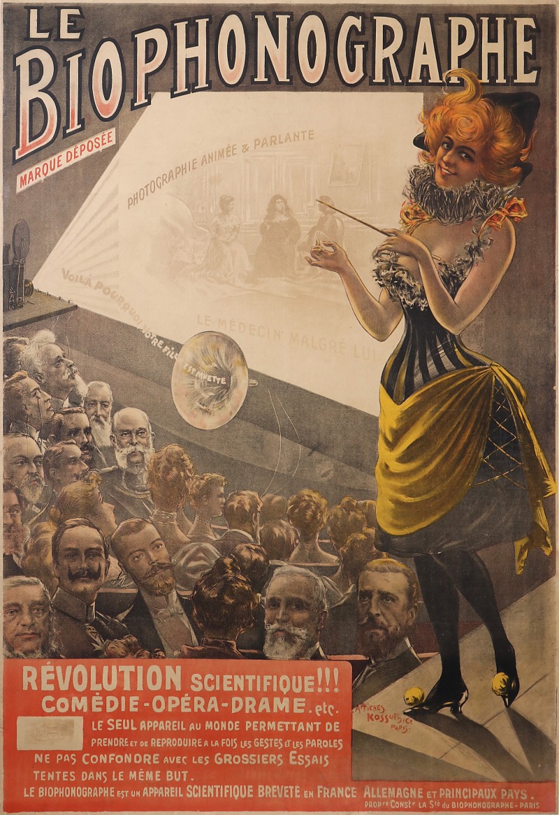 En vente :  LE BIOPHONOGRAPHE MARQUE DEPOSÉE PHOTOGRAPHIE ANIMÉE ET PARLANTE