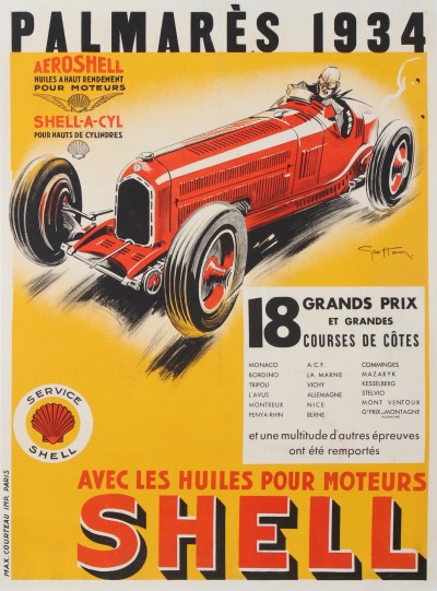 En vente :  PALMARES 1934 SHELL