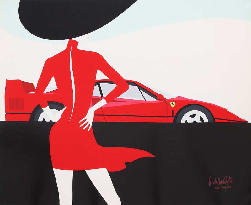 En vente :  UNA FERRARI F40 PER TE - SIGNÉE À LA MAIN / NUMÉROTÉE