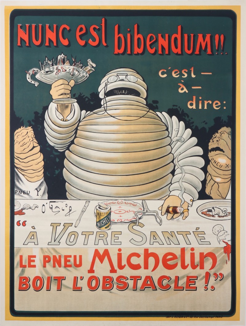 En vente :  NUNC EST BIBENDUM - LE PNEU MICHELIN BOIT L OBSTACLE
