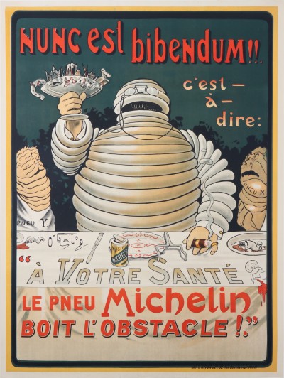 En vente :  NUNC EST BIBENDUM - LE PNEU MICHELIN BOIT L OBSTACLE