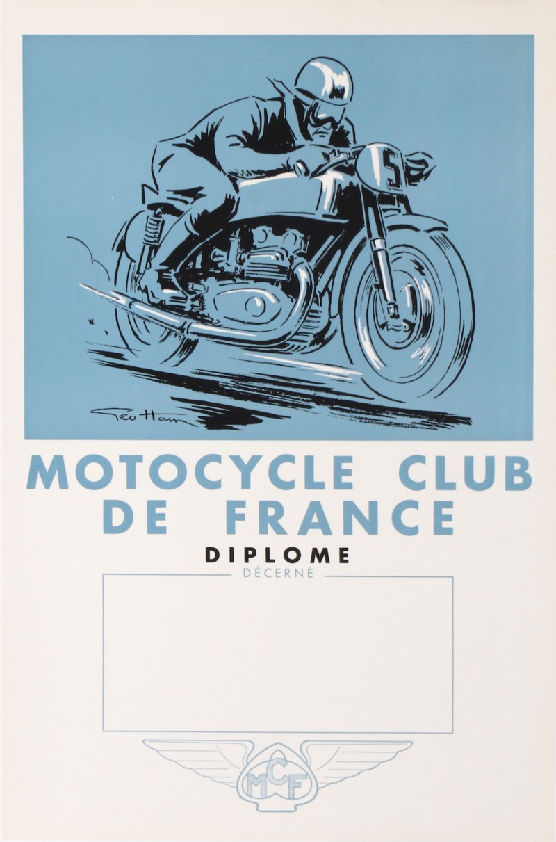 En vente :  GEO HAM MOTOCYCLE CLUB DE FRANCE DIPLOME