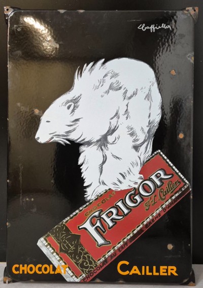 En vente :  FRIGOR CHOCOLAT CAILLER PLAQUE EMAILÉE LANGAT BUSSAN