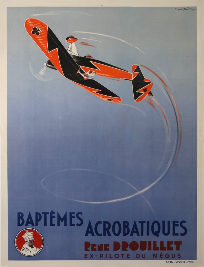 En vente :  BAPTEMES ACROBATIQUES RENE DROUILLET EX PILOTE DU NEGUS