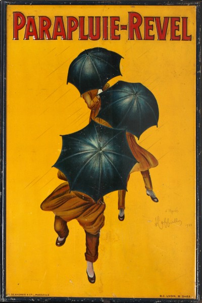 En vente :  PARAPLUIE REVEL  PLAQUE  PUBLICITAIRE LITHOGRAPHIE