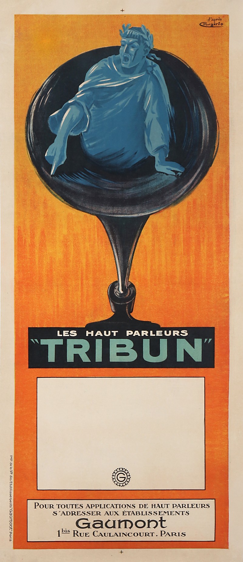 En vente :  TRIBUN HAUT PARLEURS  GAUMONT