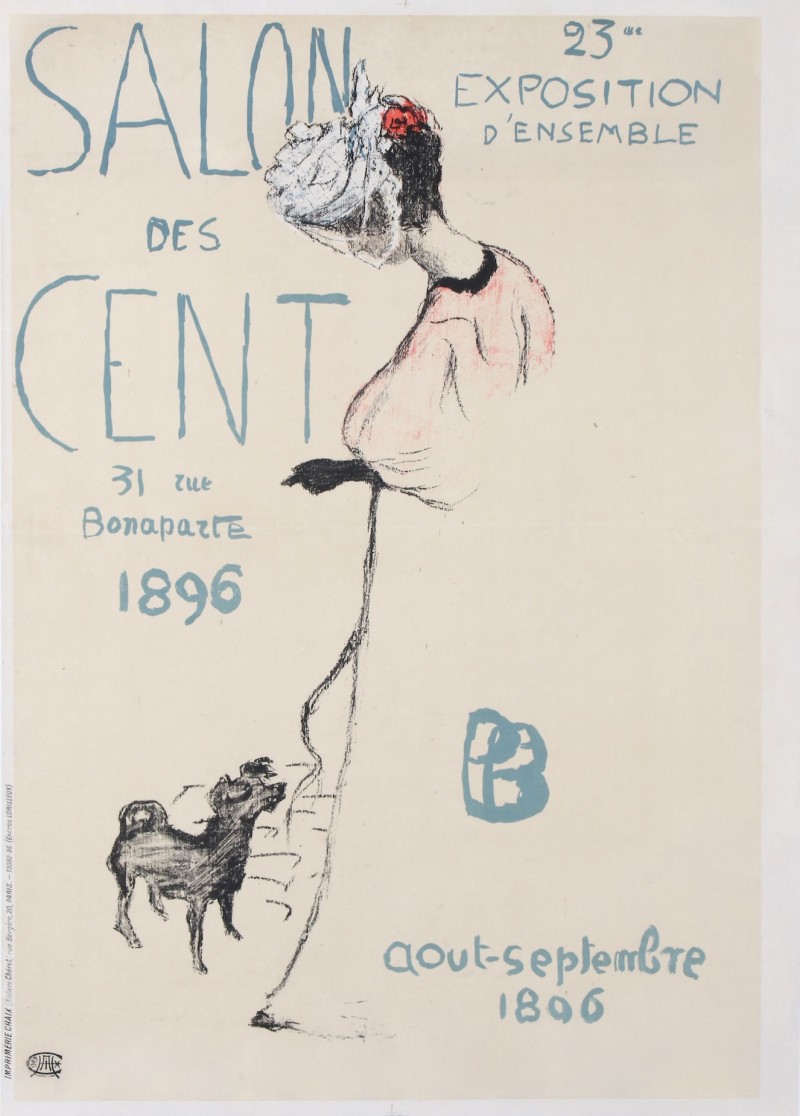 En vente :  SALON DES CENT 23e EXPOSITION D'ENSEMBLE  31 RUE BONAPARTE  AOUT SEPTEMBRE 1896