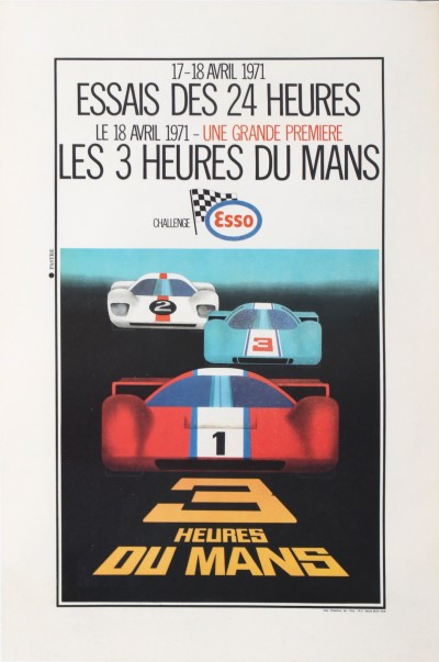 En vente :  ESSAIS DES 24 HEURES 17-18 AVRILS 1971 - LES 3 HEURES DU MANS CHALLENGE ESSO