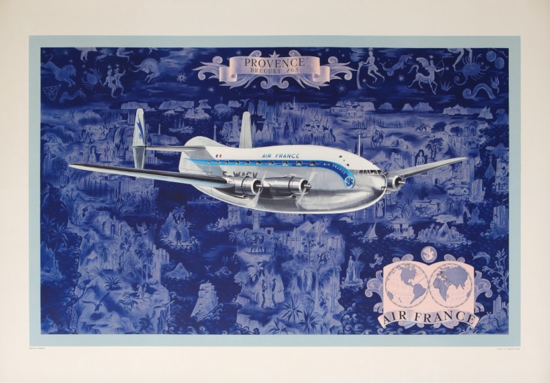 En vente :  PLANISPHERE AIR FRANCE PROVENCE BREGUET 763