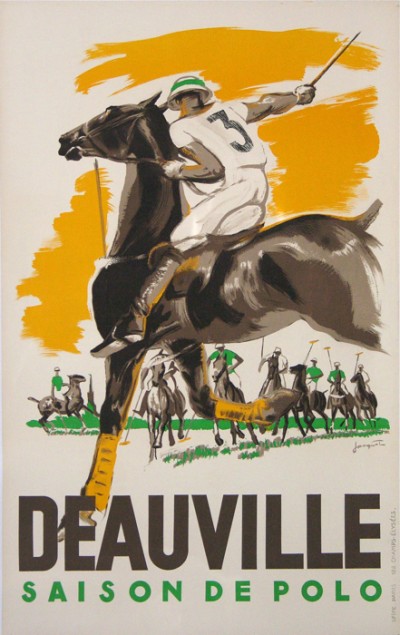 En vente :  DEAUVILLE SAISON DE POLO - AFFICHE ANCIENNE PAR JACQUET