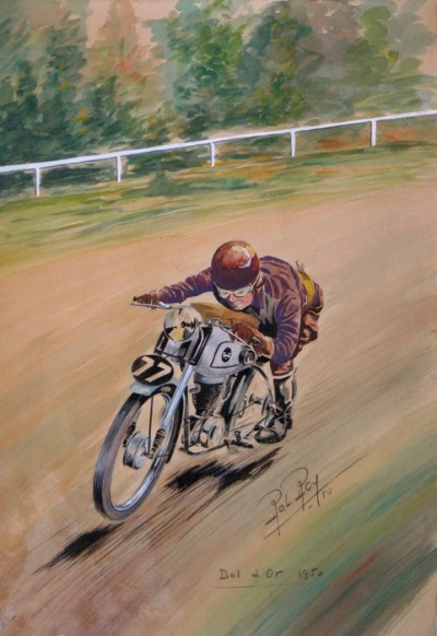 En vente :  BOL D'OR 1950 AQUARELLE ORIGINALE