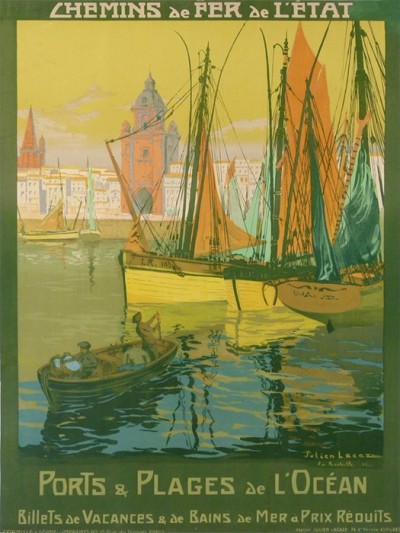 En vente :  PORTS ET PLAGES DE L'OCEAN LA ROCHELLE CHEMIN DE FER DE L'ETAT