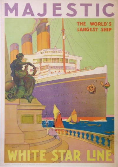 En vente :  VENDUE !!! ------WHITE STAR LINE  MAJESTIC  THE WORLD'S LARGEST SHIP