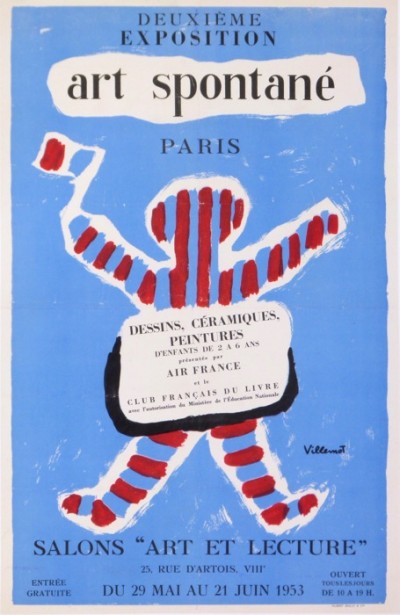 En vente :  2eme EXPOSITION D'ART SPONTANÉ PARIS 1953 DESSINS CERAMIQUES PEITURES CLUB FRAN