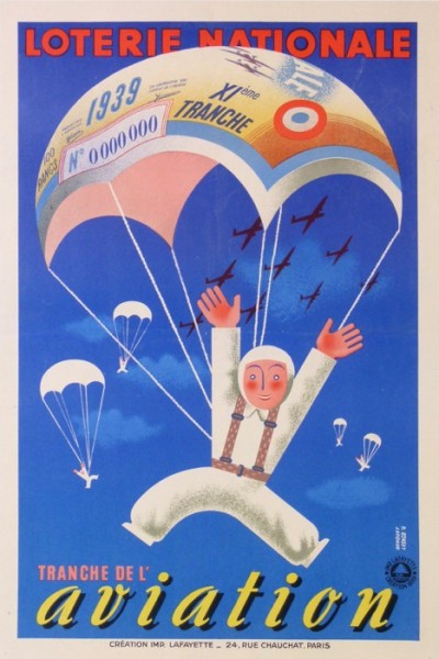 En vente :  LOTERIE NATIONALE TRANCHE DE L'AVIATION 1939