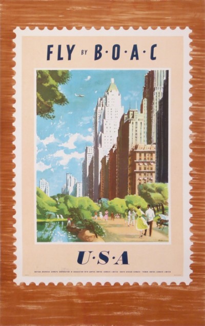 En vente :  FLY BY BOAC USA NEW YORK  CHICAGO