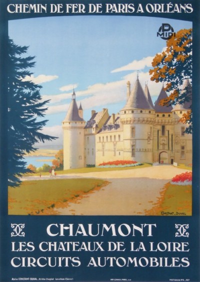 En vente :  CHAUMONT LES CHATEAUX DE LA LOIRE CIRCUITS AUTOMOBILES CHEMIN DE FER ORLEANS