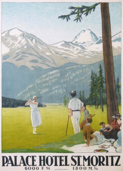 En vente :  SOLD  !!!!  PALACE HOTEL ST MORITZ  GOLF