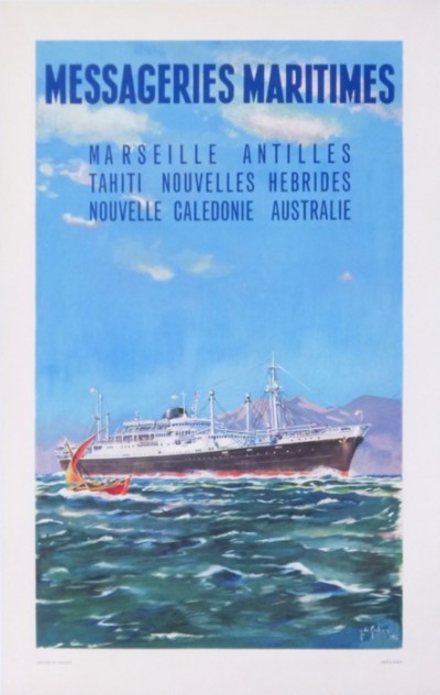 En vente :  MESSAGERIES MARITIMES MARSEILLE ANTILLES TAHITI NOUVELLES HEBRIDES NOUVELLE CALE